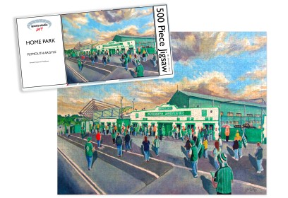 Home Park Stadium 'Going to the Match' Fine Art Jigsaw Puzzle - Plymouth Argyle FC